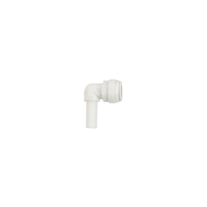 DMfit Plug In Elbow PP White 3/8 QC x 3/8 OD Stem