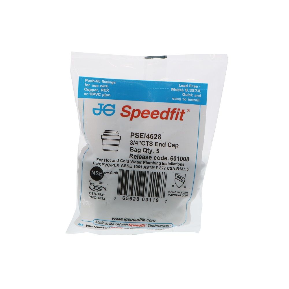 John Guest End Cap - 3/4 CTS Slim Profile