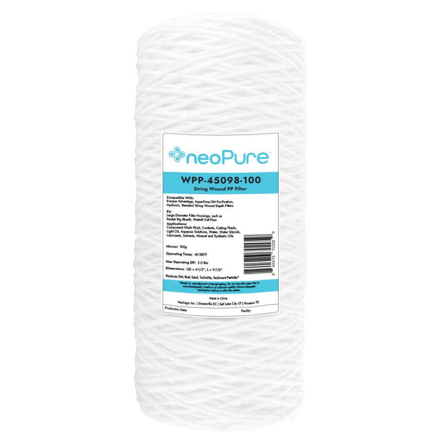 Neo-Pure 4.5" x 9-7/8" String Wound PP Filter 100 mic