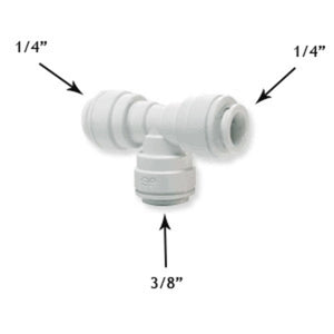 John Guest Reducing Tee Polypro - 1/4 x 1/4 x 3/8 Branch