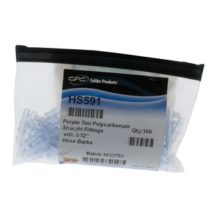 FitQuik Polycarbonate Tube to Tube Straight Fitting - 5/32 ID x 5/32 ID - Purple