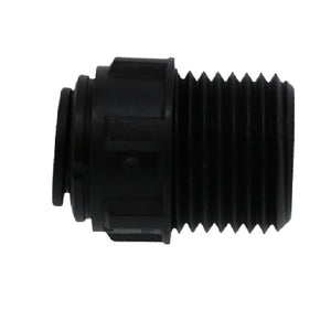 John Guest Male Connector NPTF Black Polypropylene  - 3/8 x 1/2 NPTF