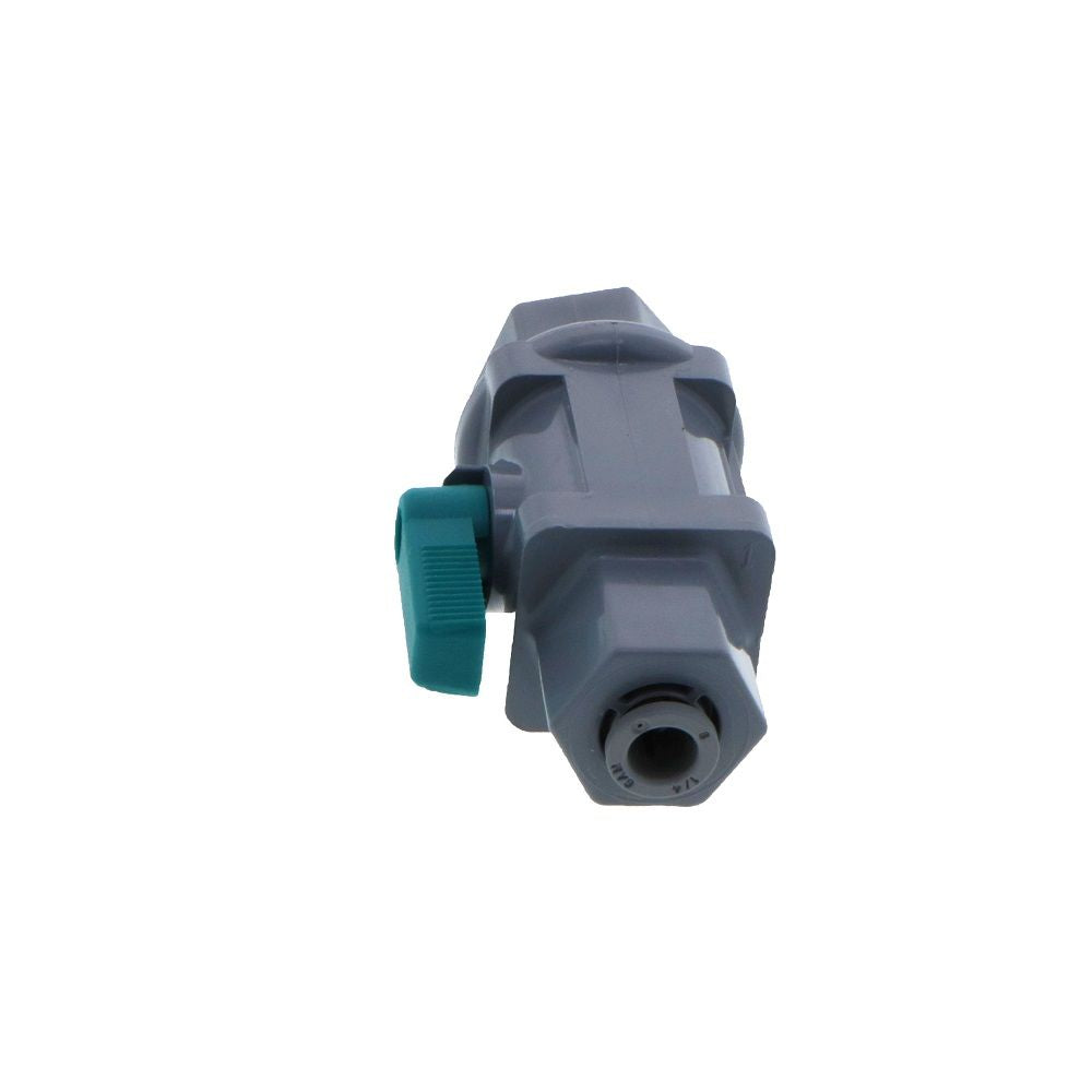 Inline Ball Valve PVC - 1/4 Tube x 1/4 Female NPTF