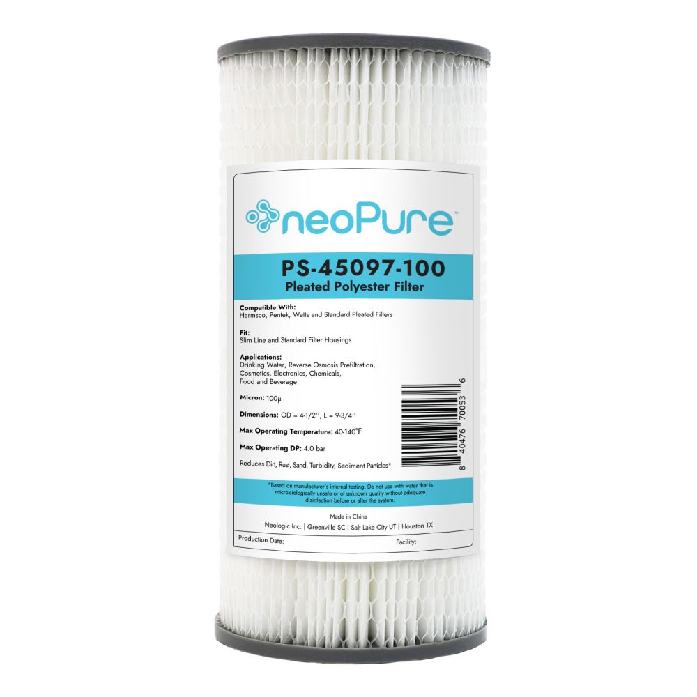 Neo-Pure PS-45097-100 9-3/4" BB High Efficiency Pleated Filter 100 micron