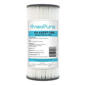 Neo-Pure PS-45097-100 9-3/4" BB High Efficiency Pleated Filter 100 micron