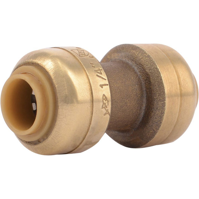 SharkBite® U004LF Lead-Free Brass Push-to-Connect Coupling - 1/4" x 1/4"
