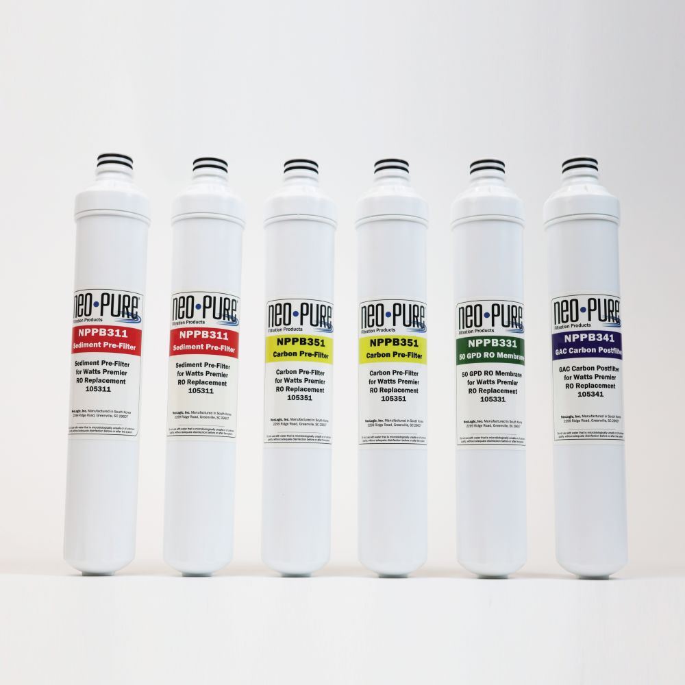Neo-Pure RO Pure Plus VOC 6 Pack Filter Kit Replacement For Watts Premier WP531161