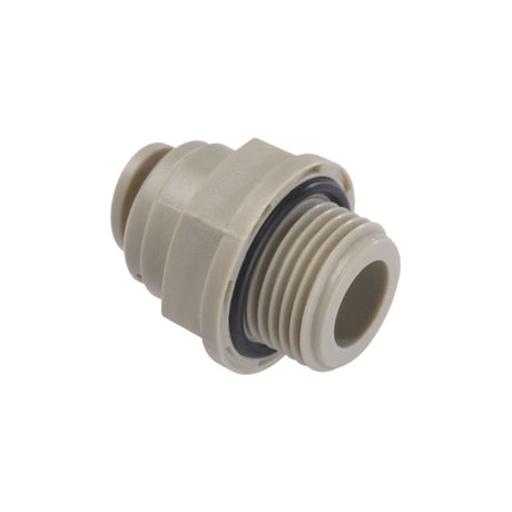 NeoFit - Acetal Gray Male Connector- 3/8"tube x 1/8"NPTF