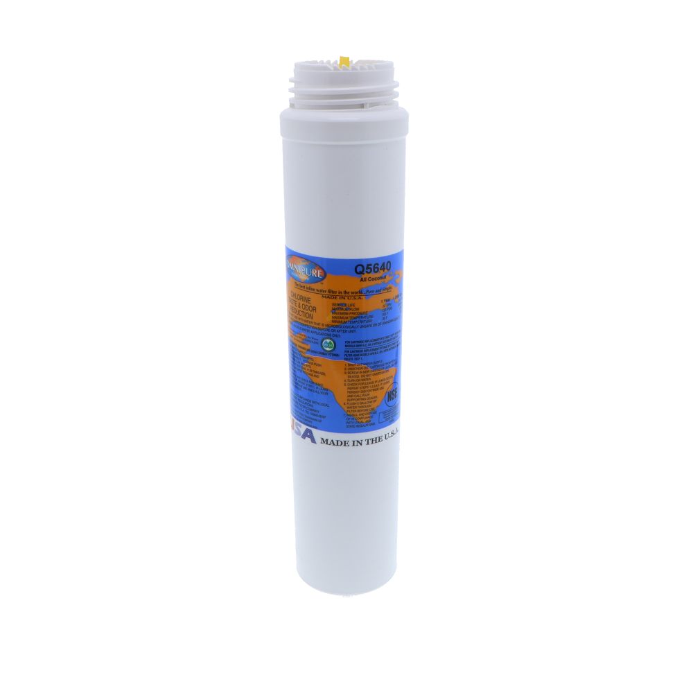 Omnipure Q5633/Q5640 Q-Series T40 Coconut Carbon GAC 12" Pre/Postfilter 2500 gal