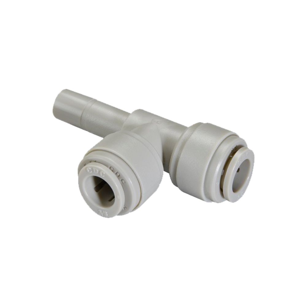 NeoFit - Acetal Gray Run Stem Tee 8mm [5/16"] tube x stem 8mm [5/16"] 