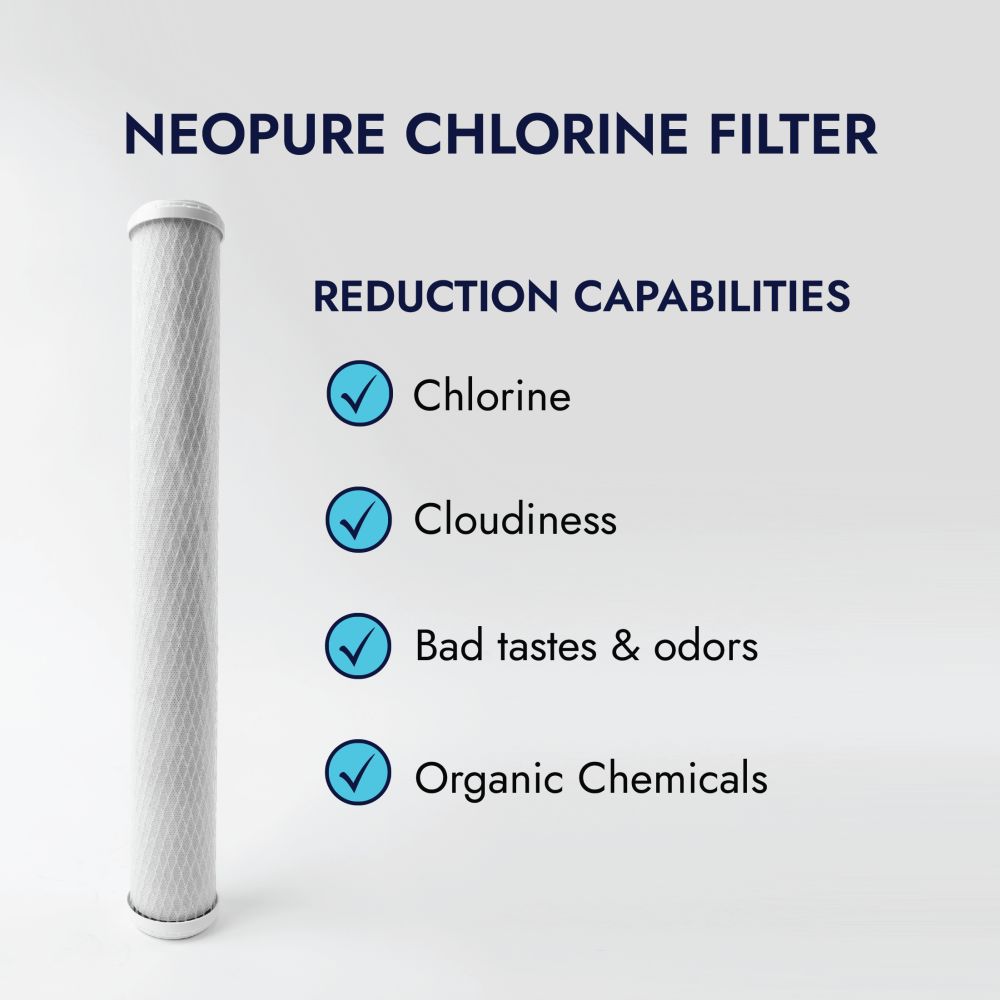 Neo-Pure CTO1-2520 20" x 2-1/2" Coconut Shell Carbon Block Filter 5 micron