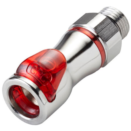 LQ4D30004RED Valved Straight Thread Liquid Cooling Coupling Body 1/4 SAE-04 Warm Red