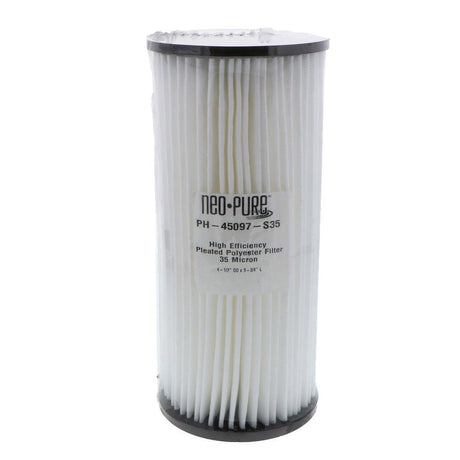 Neo-Pure PH-45097-S35 9-3/4" BB High Efficiency Pleated Filter 0.35 micron