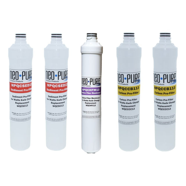 Neo-Pure Kwik Change Hollow Fiber Filter Replacement Kit for Watts WQCFU-T-13