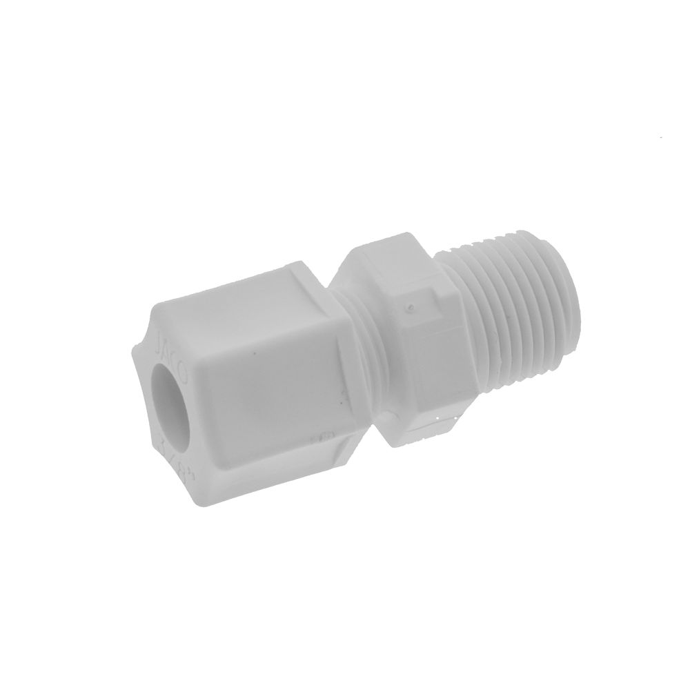 JACO 10-6-6-P-O Polypropylene Male Connector 3/8 OD Tube x 3/8 MPT