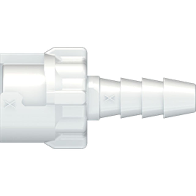 LinkTech 10AC Series Straight Female, Valved, 1/8" HB, Natural Acetal, Buna N