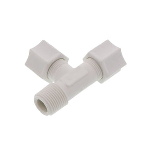 JACO 75-6-6-P-PG Polypropylene Male Run Tee 3/8 OD Tube x 3/8 MPT