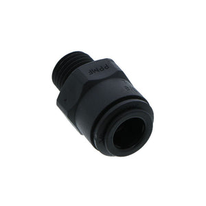 John Guest Male Connector NPTF Black Polypropylene  - 3/8 x 1/4 NPTF