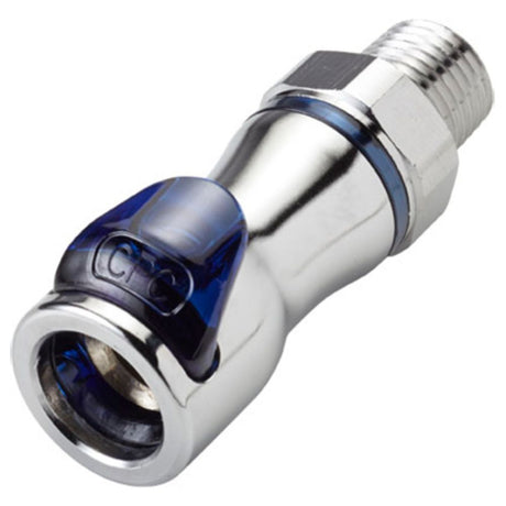 LQ4D10006BLU Valved Pipe Thread Liquid Cooling Coupling Body 3/8 NPT Cool Blue