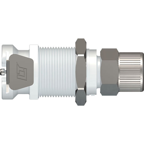 LinkTech 40AC Series Panel Mt. Female, Valved, 3/8" PTF, Natural Acetal, Buna N
