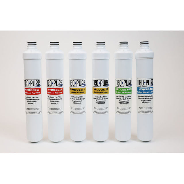 Neo-Pure 13" Replacement RO Membrane Filter Kit for Watts Kwik Change