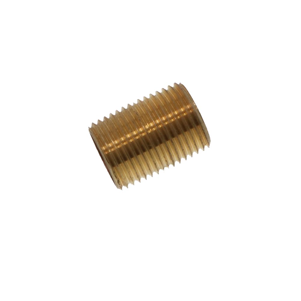 Lead-Free Red Brass Nipple Threaded  1/2 MPT x Close