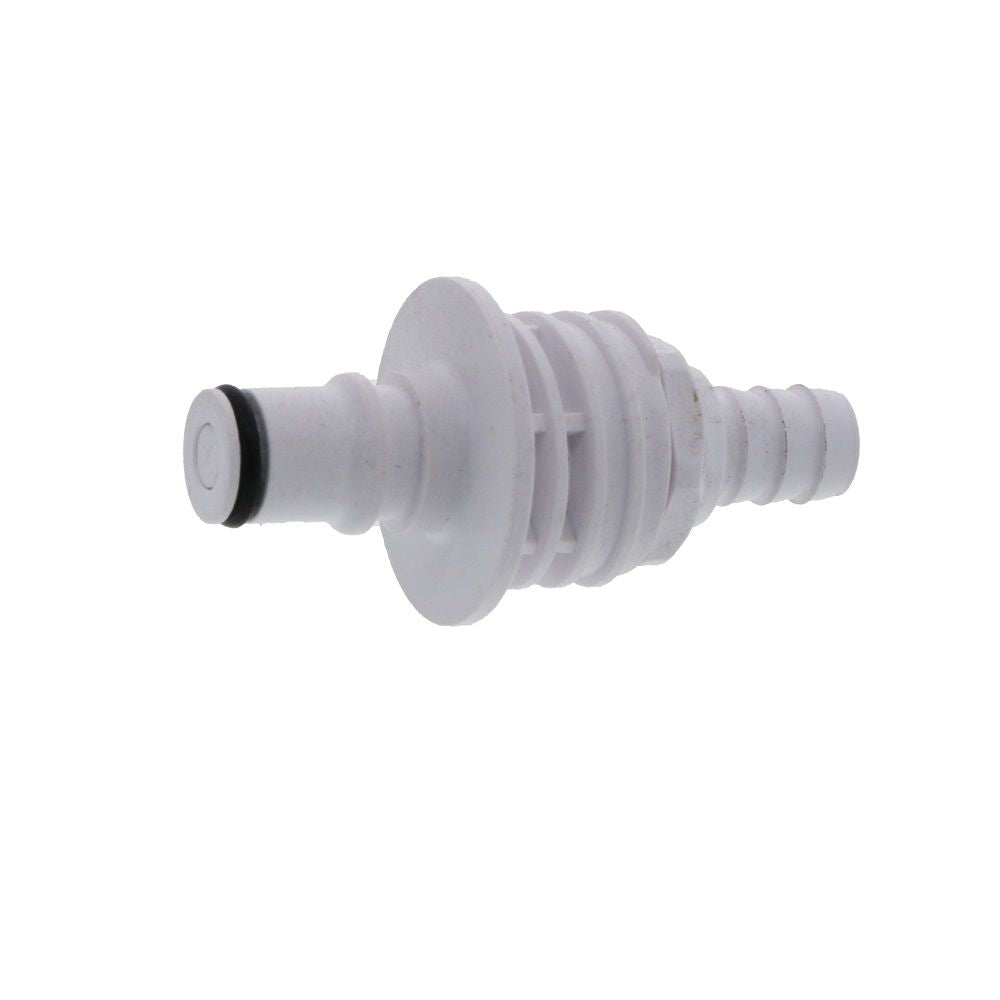 NS4D4200606 ABS Valved Panel Mount Hose Barb Coupling Insert 3/8 ID Barb