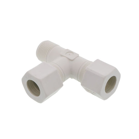 JACO 75-12-12-P-PG Polypropylene Male Run Tee 3/4 OD Tube x 3/4 MPT